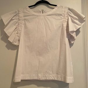 WHITE PUFF SLEEVE SHIRT